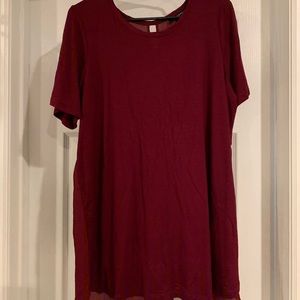 Ashley Stewart Plus Size Burgundy Shirt